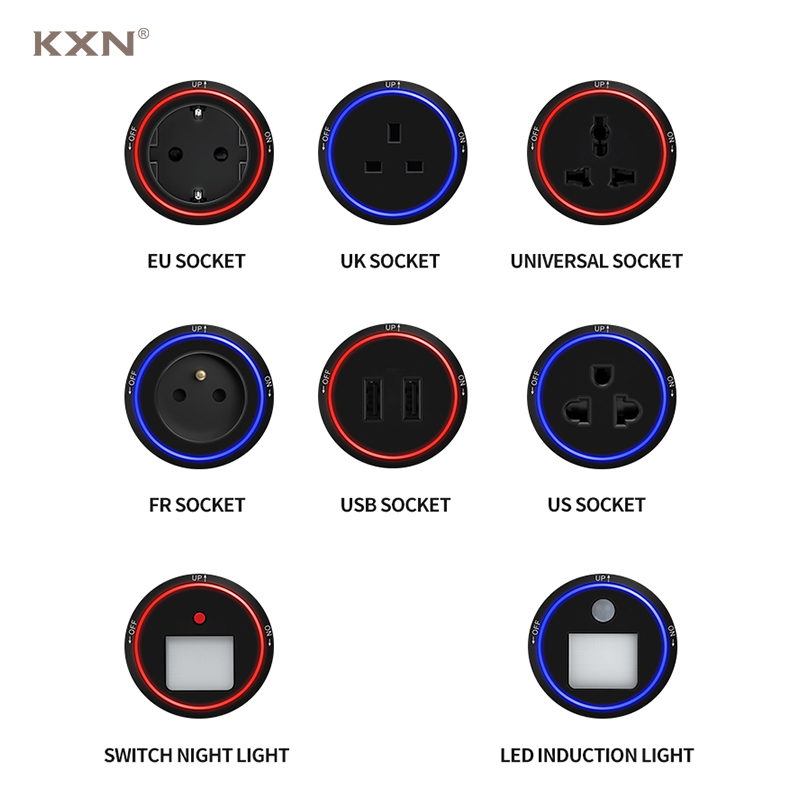 Women Accessories In Uk - Kxn-多機能電気アダプター,プラグ,アルミニウム合金,led付き,eu,英国,米国,英国,フランスの電源コンセント用