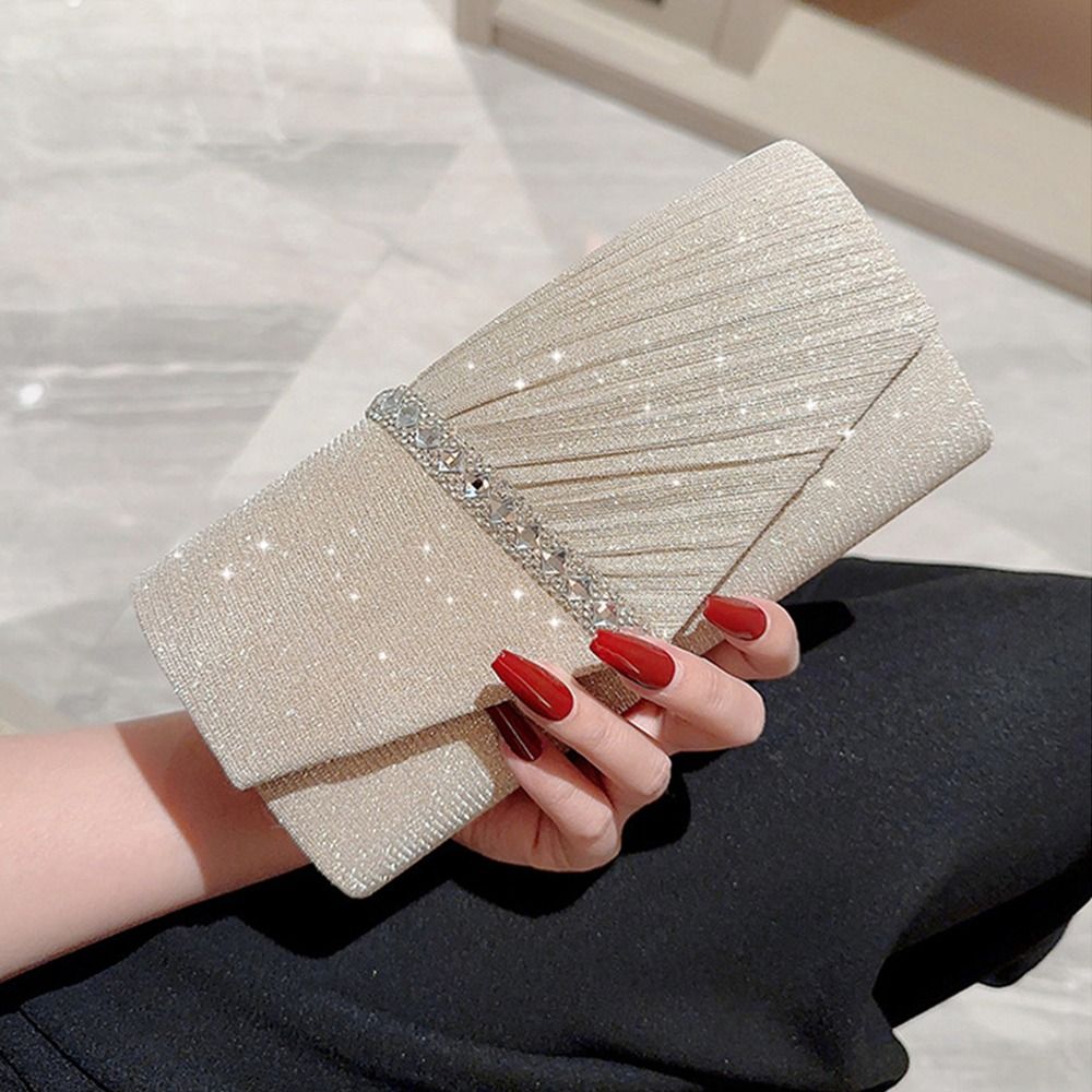 Wallet Chain Bag - 女性チェーンショルダーバッグディナーバッグスパンコールクラッチイブニングバッグウェディングパーティー財布グリッター宴会ハンドバッグ