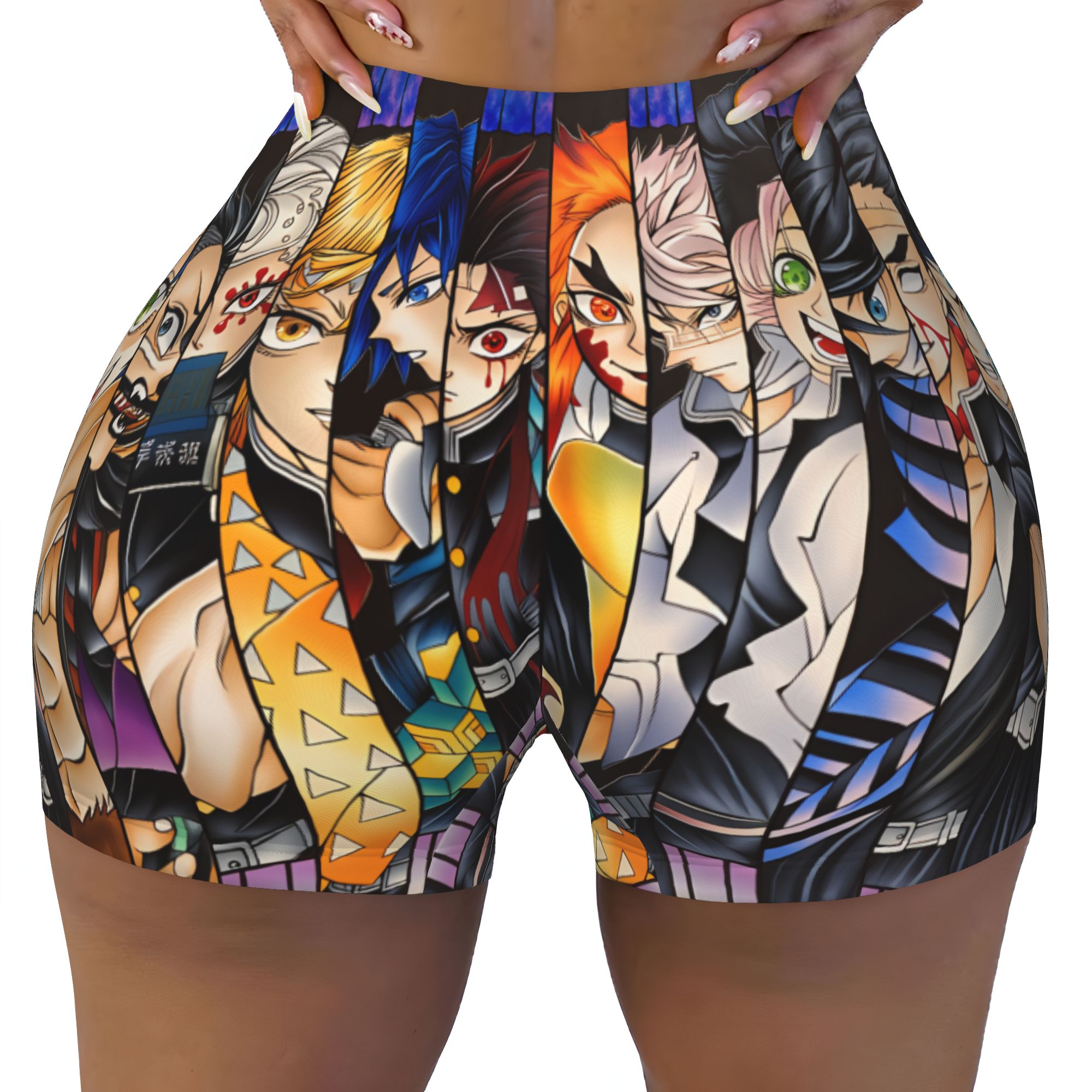 Women'S Volleyball Accessories - 女性用 カンダロジ・タニジロ 鬼滅の刃 カナオ・ツユリ ワークアウトヨガショーツ カンロジ・ミツリ