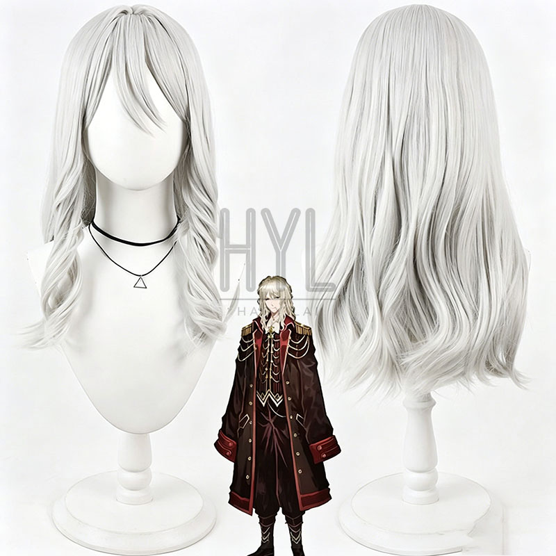 Women'S Accessories The White Company - ゲームリンバスカンパニーオールドドンキホーテコスプレウィッグシルバーホワイトロング人工毛女性男性用ハロウィン仮装パーティー小道具