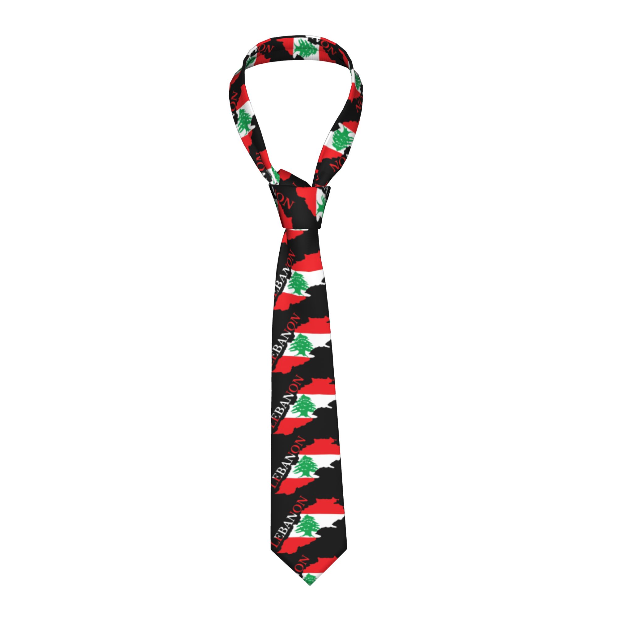 Women Accessories Lebanon - レバノン国旗マップネクタイコスプレパーティーネクタイ男性女性エレガントなネクタイアクセサリー素晴らしい品質グラフィック襟ネクタイ