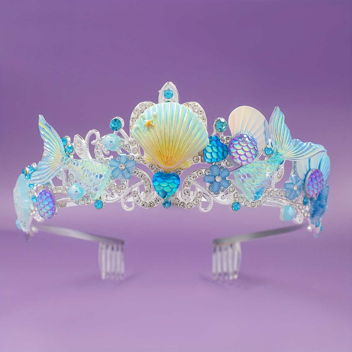 Women Accessories Jewelry - 2025年新作 マーメイドヘアコームクラウン オーシャンシリーズ 合金クラウン 可愛い子供用ヘッドバンド 誕生日プレゼント