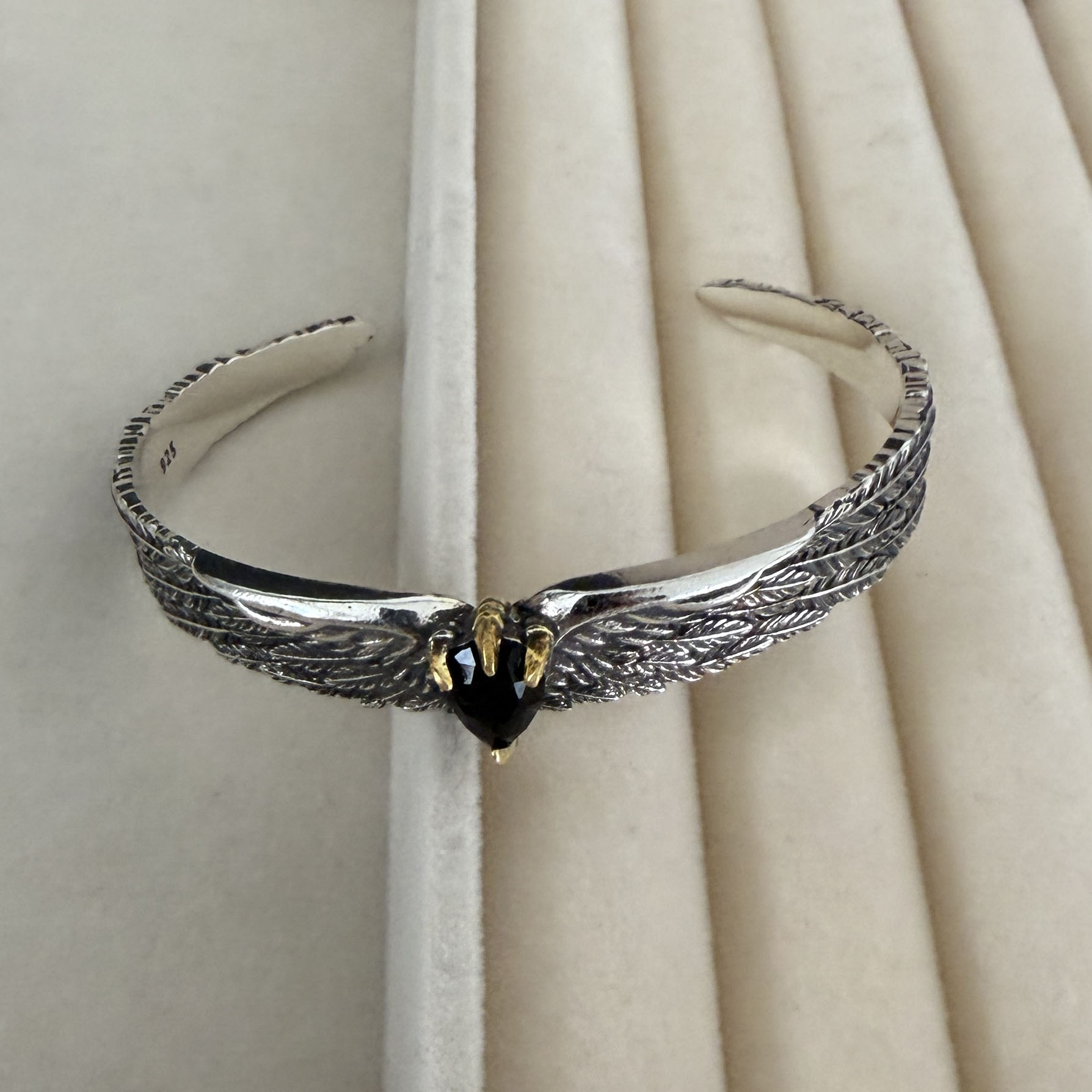100% ソリッド 925 スターリングシルバーレトロブレス - Resin Bangle Bracelet のレビューと価格