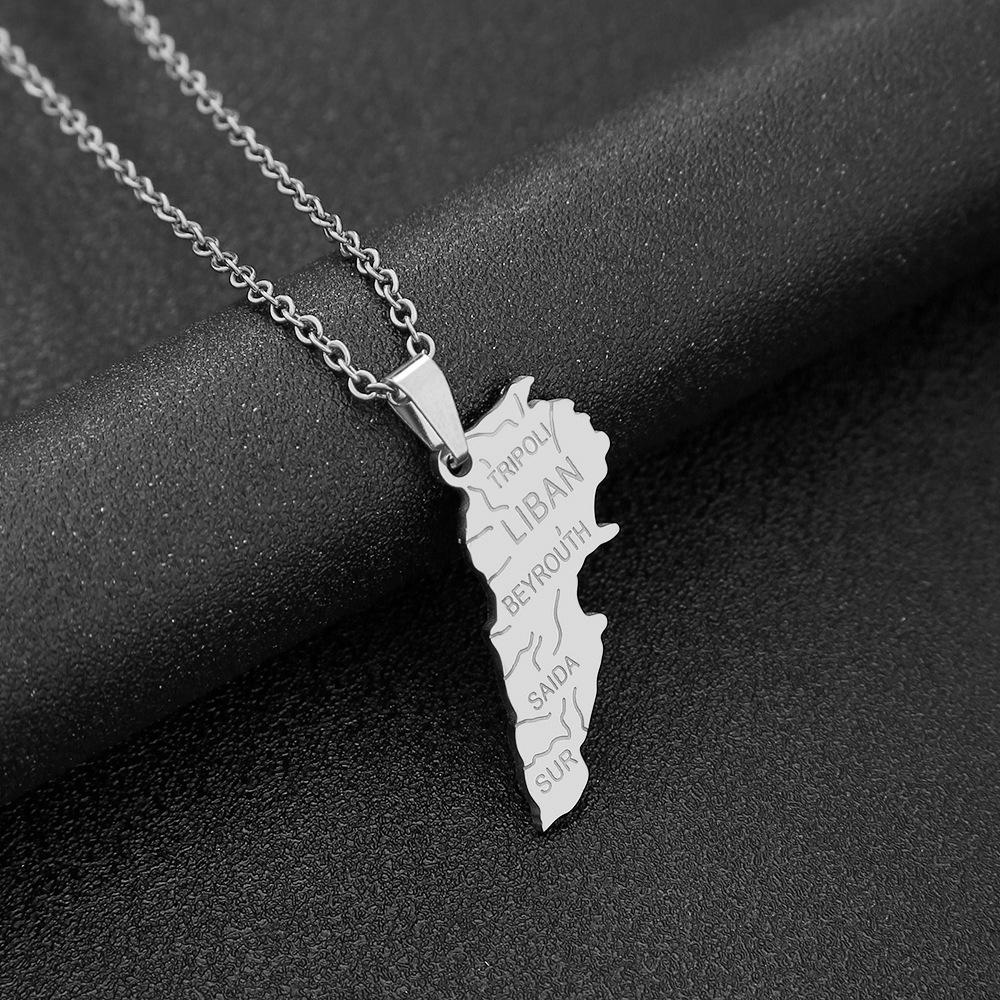 2024年新作ファッションステンレススチールレバノンマップネ - Women Accessories Lebanon のレビューと価格