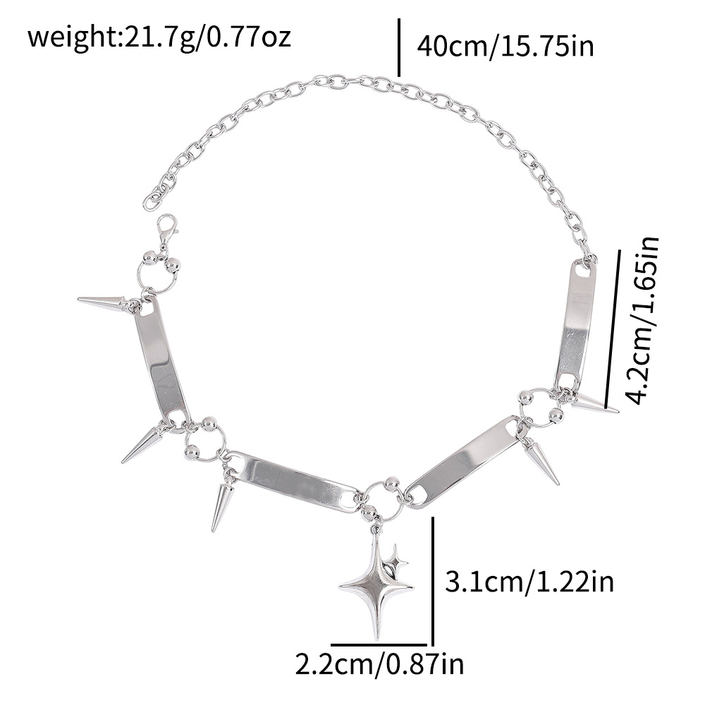 パンクスターリベットチョーカー、ロックジュエリー、Y2kアク - Women'S Accessories Designer のレビューと価格