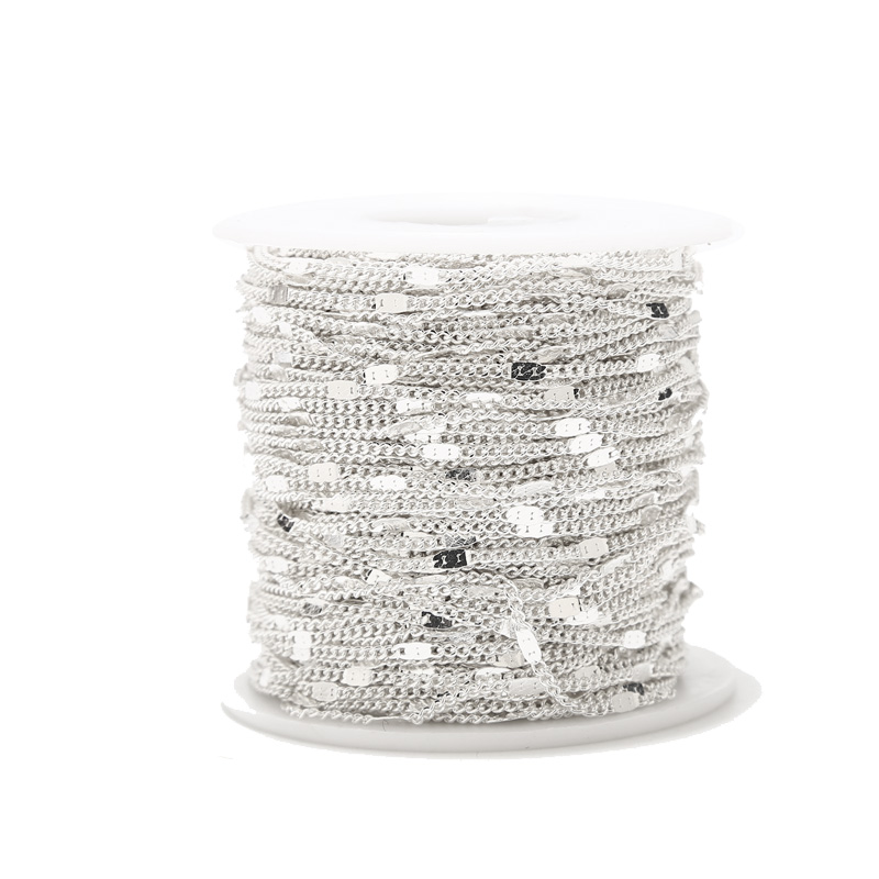 2メートルのステンレス鋼メッキの衛星チェーン,ネックレス,ブ - Beaded Anklet Chain のレビューと価格
