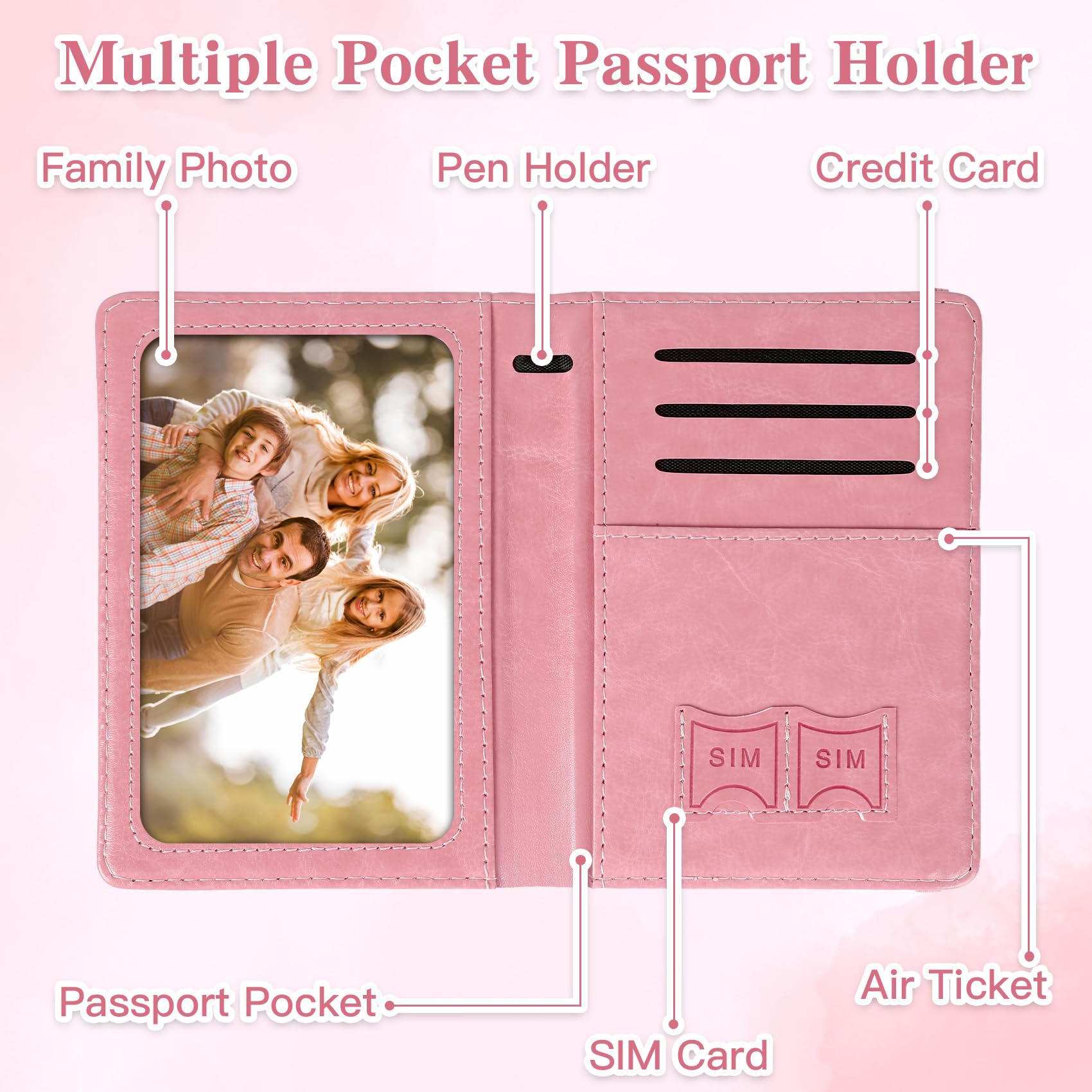 旅行用パスポートホルダー、RFIDパスポートカバーケース、パ - Women'S Accessories Wallet のレビューと価格