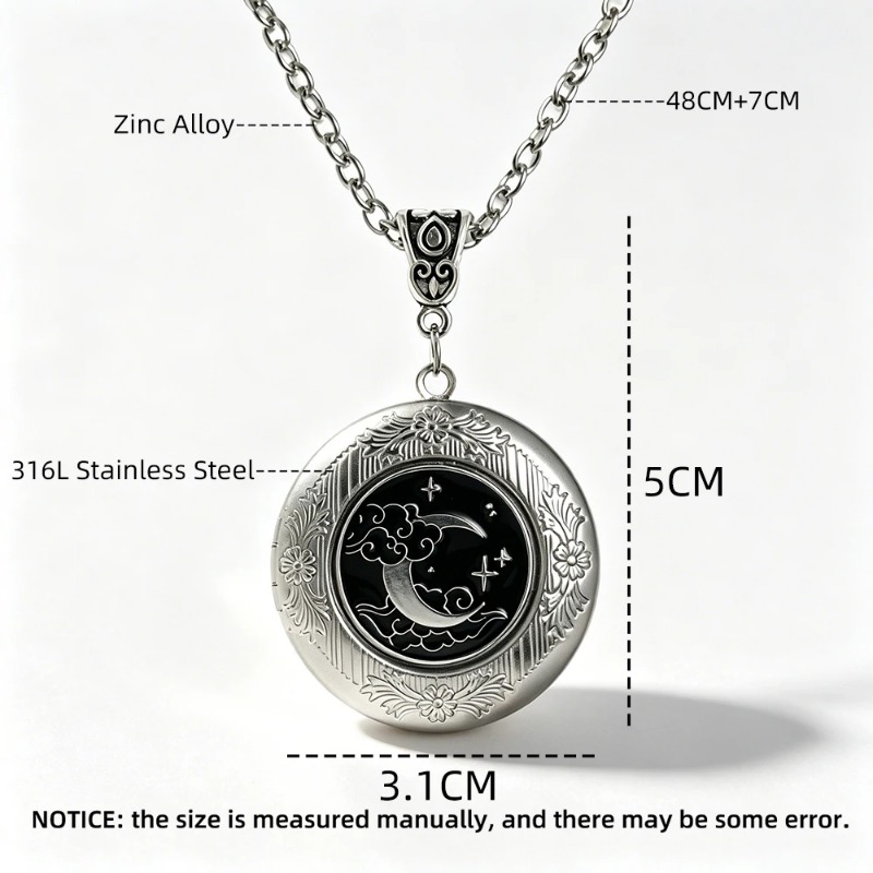 1個 ヴィンテージスタイルの三日月型ネックレス ユニセックス - Women'S Victorian Accessories のレビューと価格