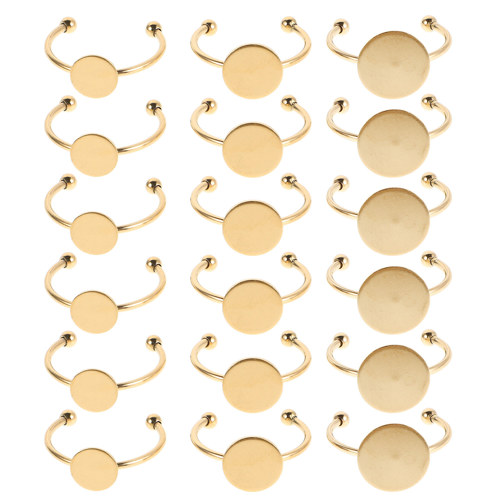 30個入り ステンレス製 調整可能なリングベース フラットリ - Ring Set Adjustable のレビューと価格