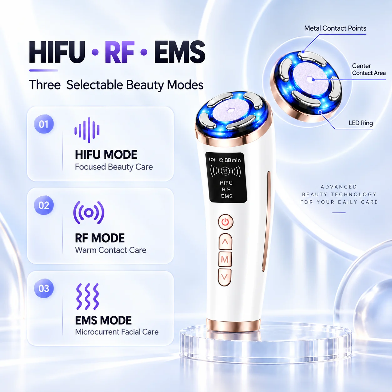 4 in 1 HIFU RF EMS フェイシャル美容機器  - Women Accessories In Uk のレビューと価格