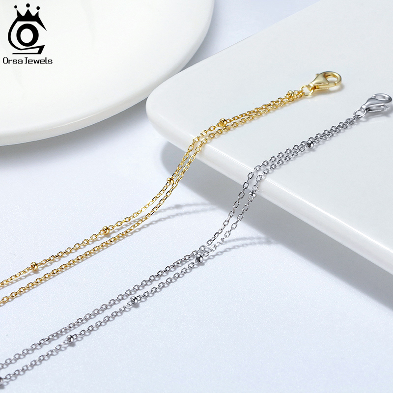 ORSA JEWELS ファッション 925 スターリングシ - Beaded Anklet Chain のレビューと価格