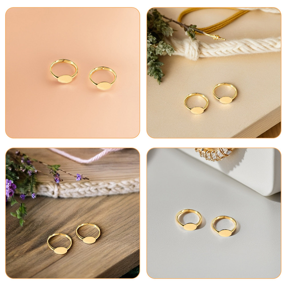 50個入り調整可能なリングブランク、フラットベース、10mm - Ring Set Adjustable のレビューと価格