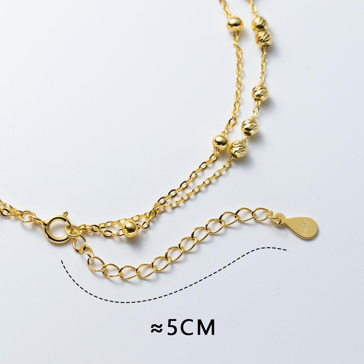 Miqiao-女性用スターリングシルバーアンクレットブレスレ - Beaded Anklet Chain のレビューと価格