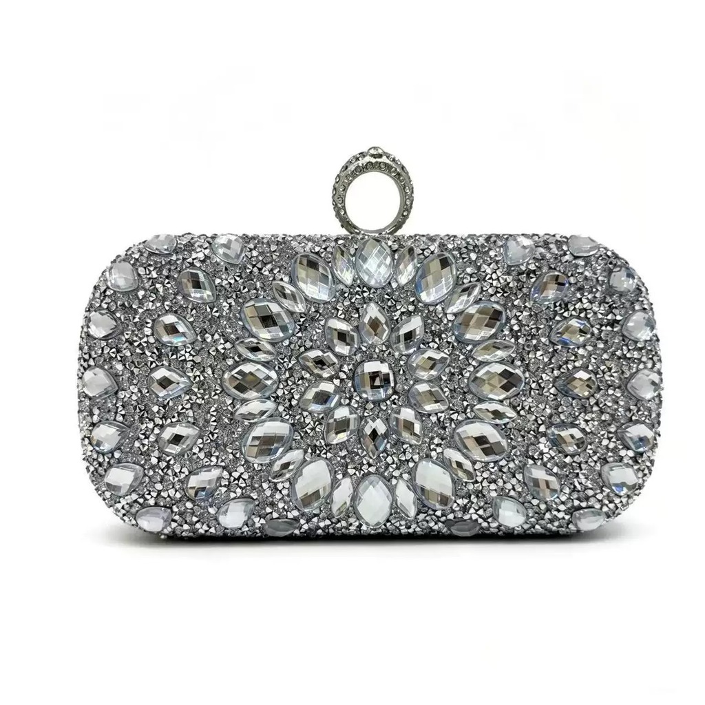 フルダイヤモンドイブニングバッグ高級ラインストーンクラッチバ - Wallet Chain Bag のレビューと価格