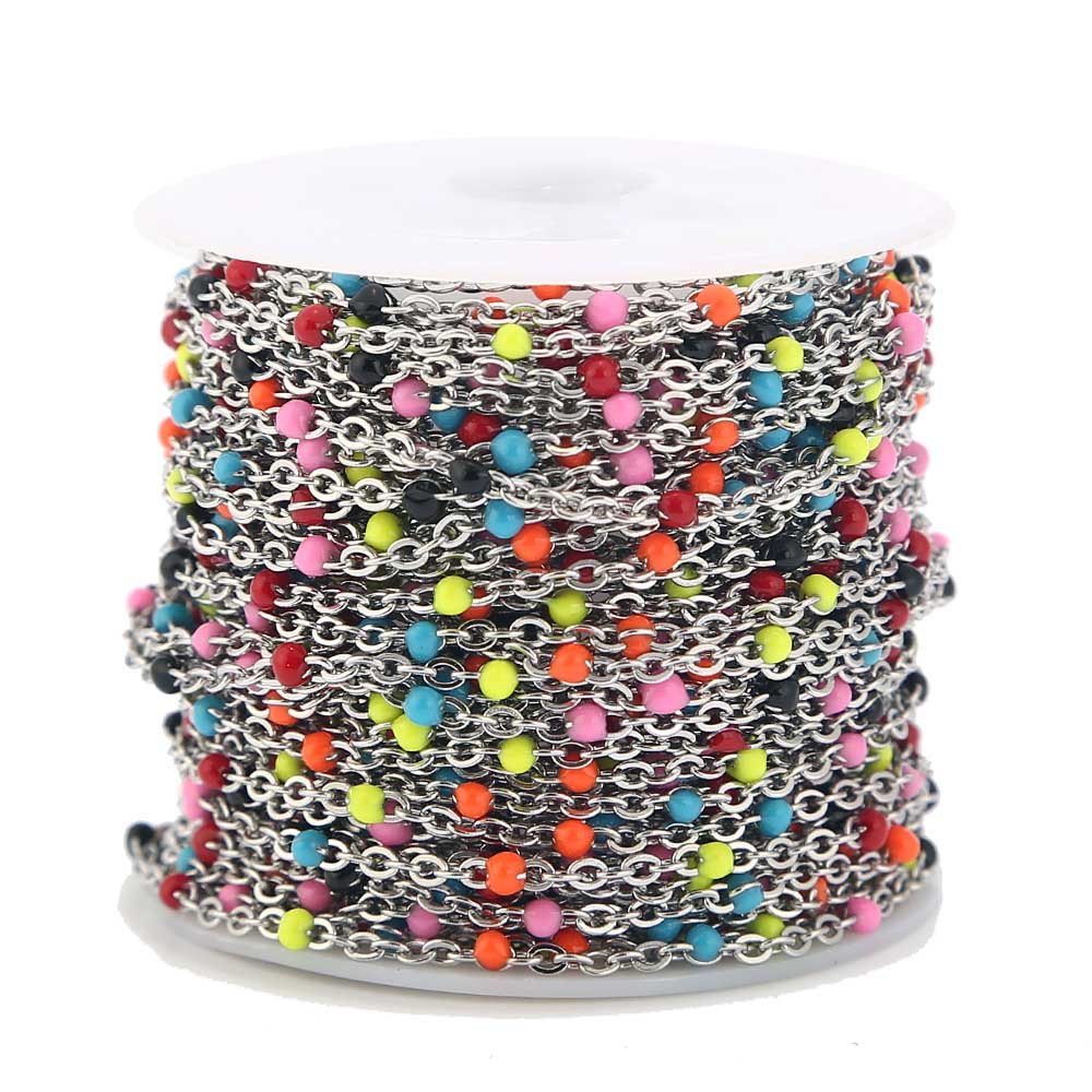 2 ミリメートル幅 2 メートルのステンレス鋼チェーンジュエ - Beaded Anklet Chain のレビューと価格