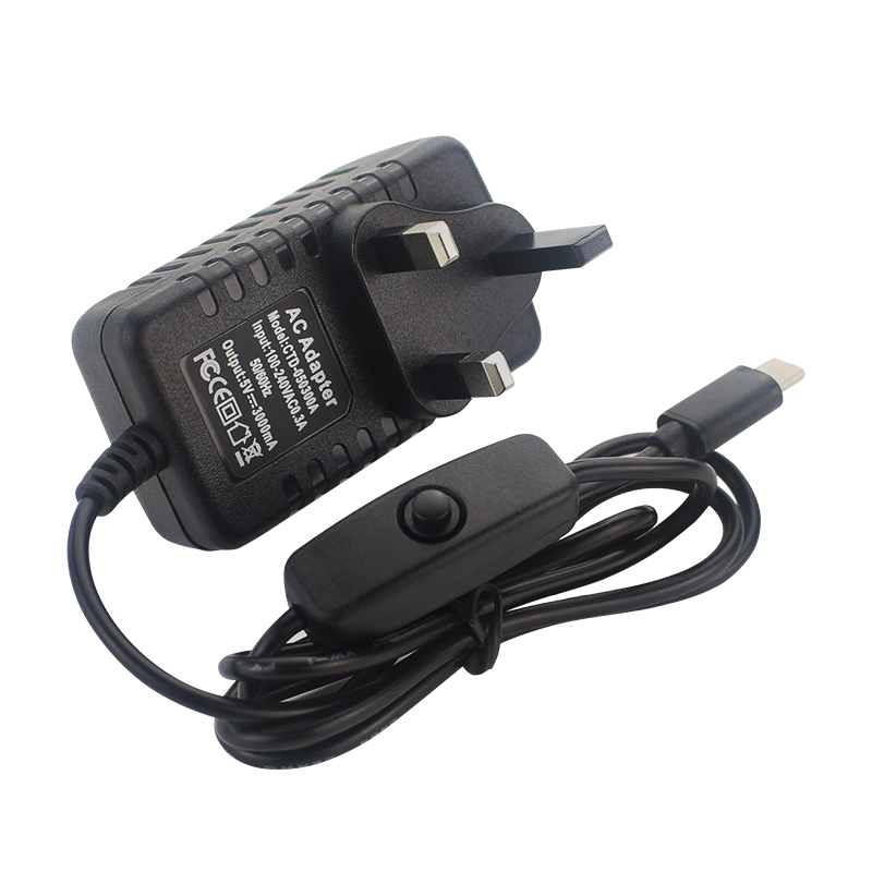5V 3A電源供給装置、ON/OFFスイッチ付き、EU・US - Women Accessories In Uk のレビューと価格