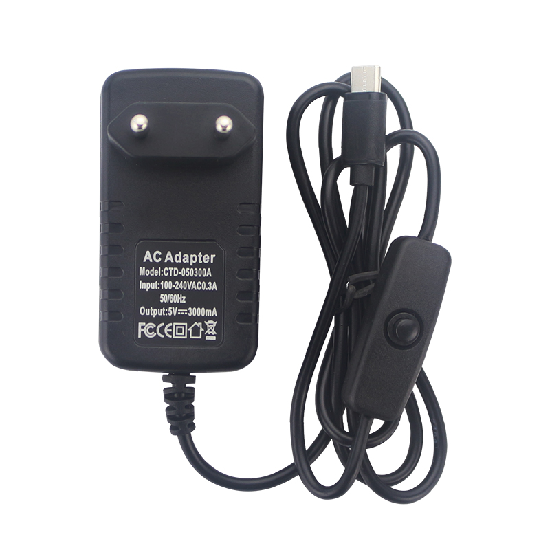 5V 3A電源供給装置、ON/OFFスイッチ付き、EU・US - Women Accessories In Uk のレビューと価格