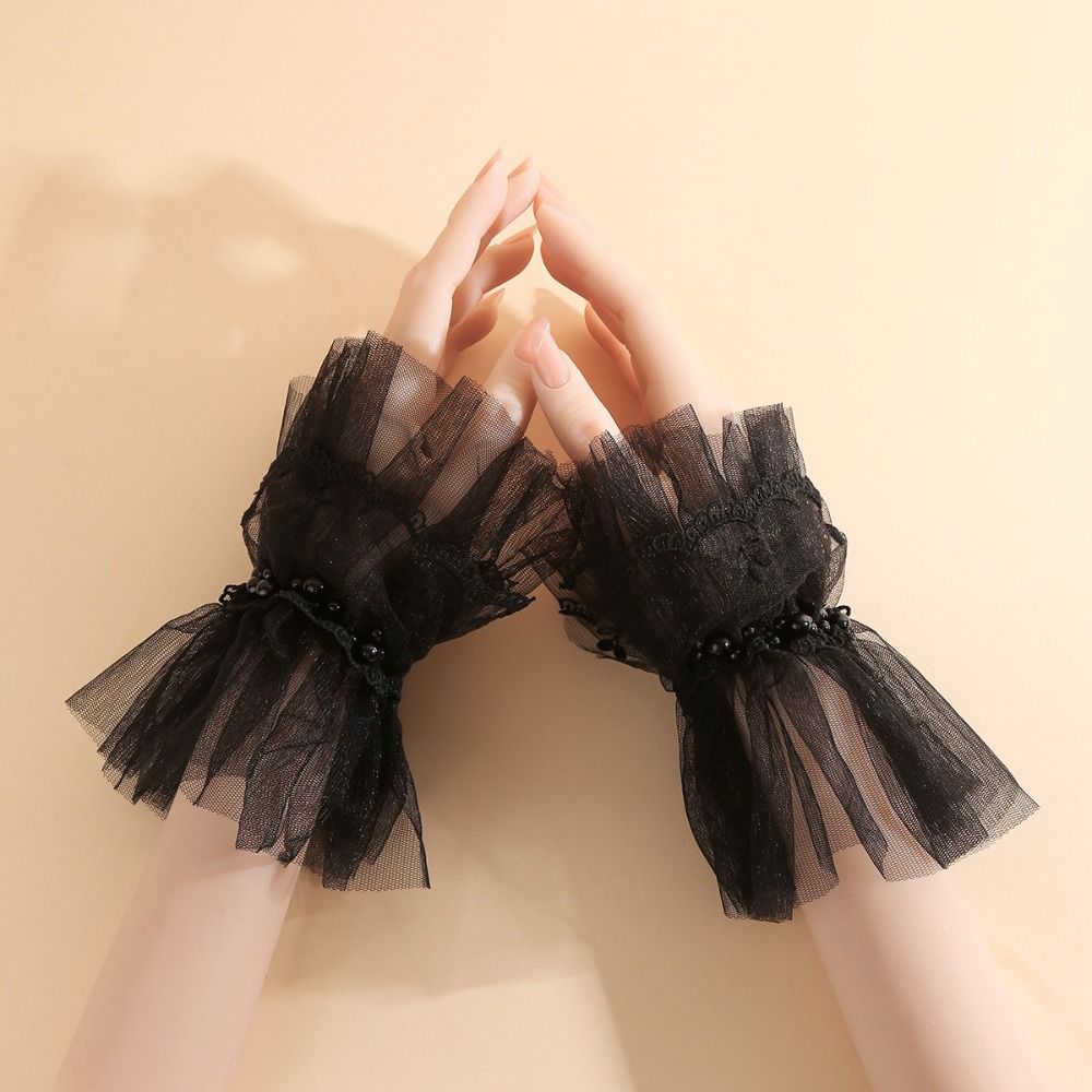 ビクトリア朝風の取り外し可能な袖カフス、快適なレースのフリル - Women'S Victorian Accessories のレビューと価格
