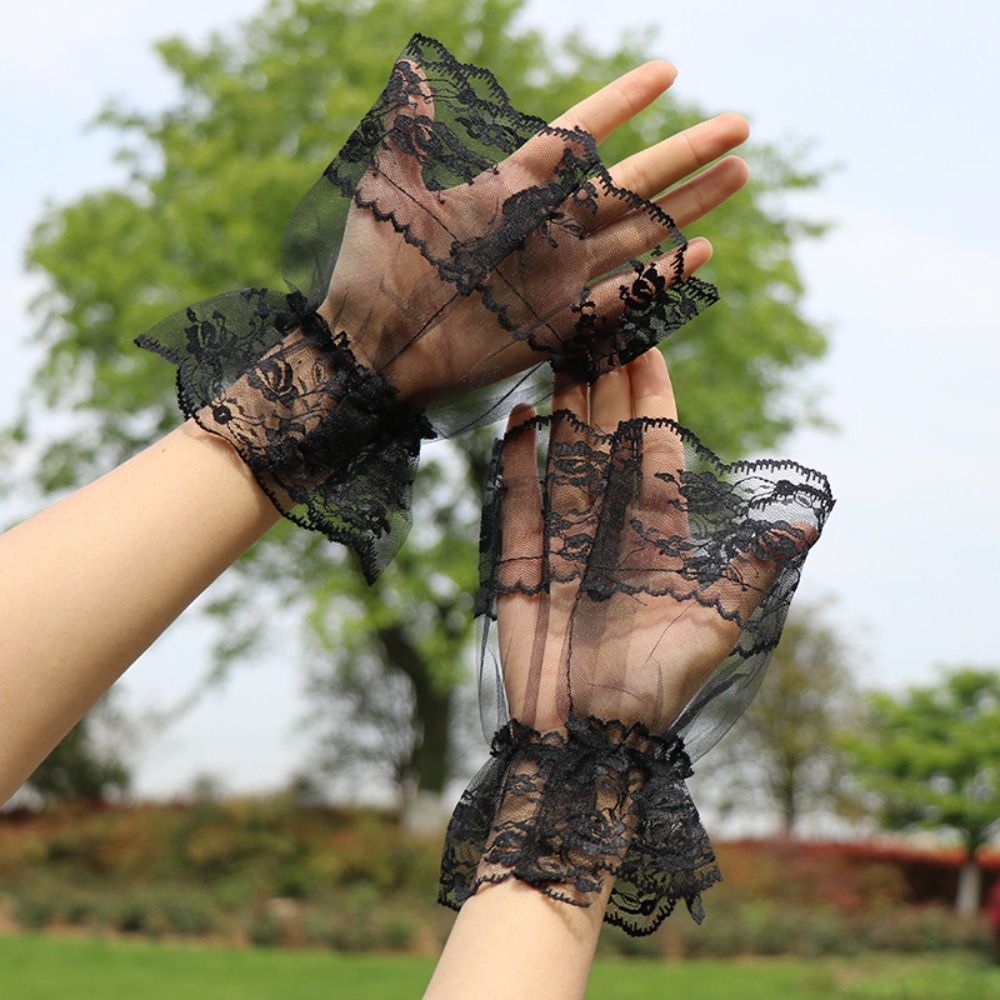 ビクトリア朝風の取り外し可能な袖カフス、快適なレースのフリル - Women'S Victorian Accessories のレビューと価格