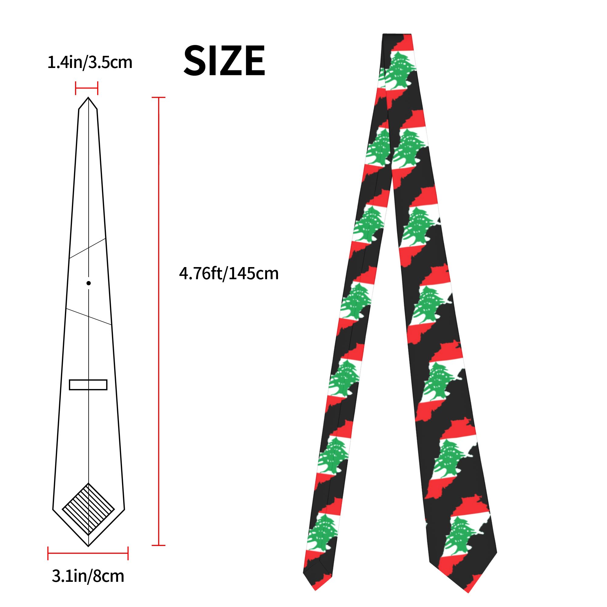 レバノン国旗マップネクタイカスタム DIY ネクタイエレガン - Women Accessories Lebanon のレビューと価格