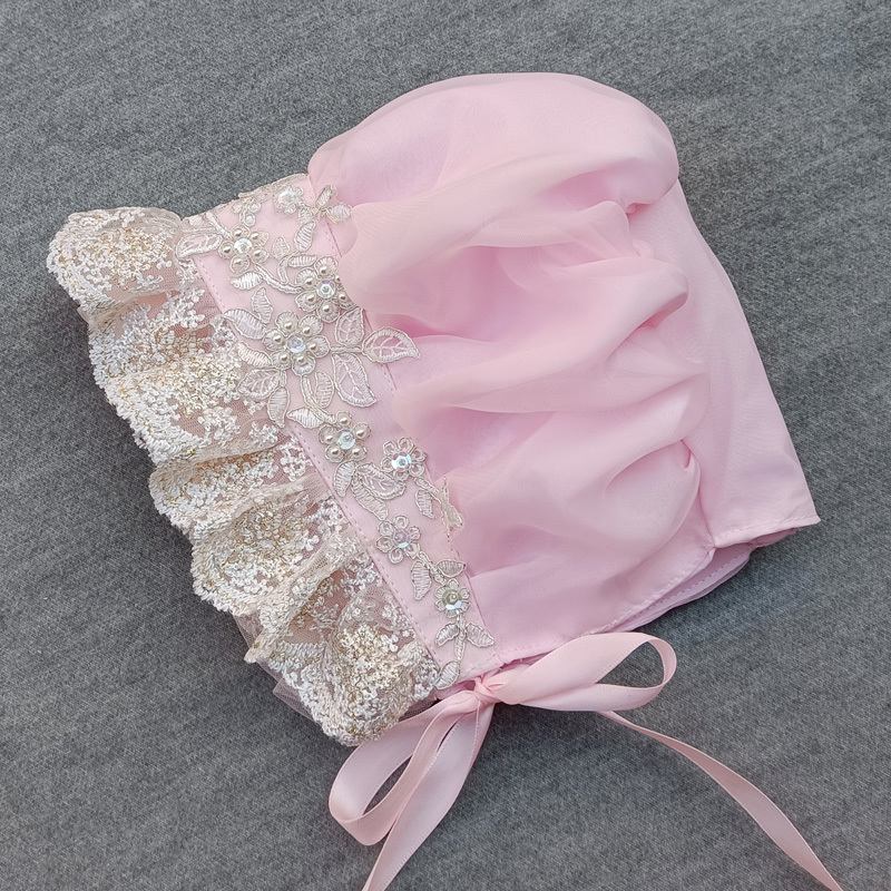 ヴィンテージアンボネットフリルハットロリータガールメイドコス - Women'S Victorian Accessories のレビューと価格