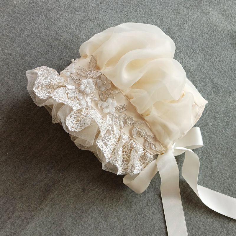 ヴィンテージアンボネットフリルハットロリータガールメイドコス - Women'S Victorian Accessories のレビューと価格