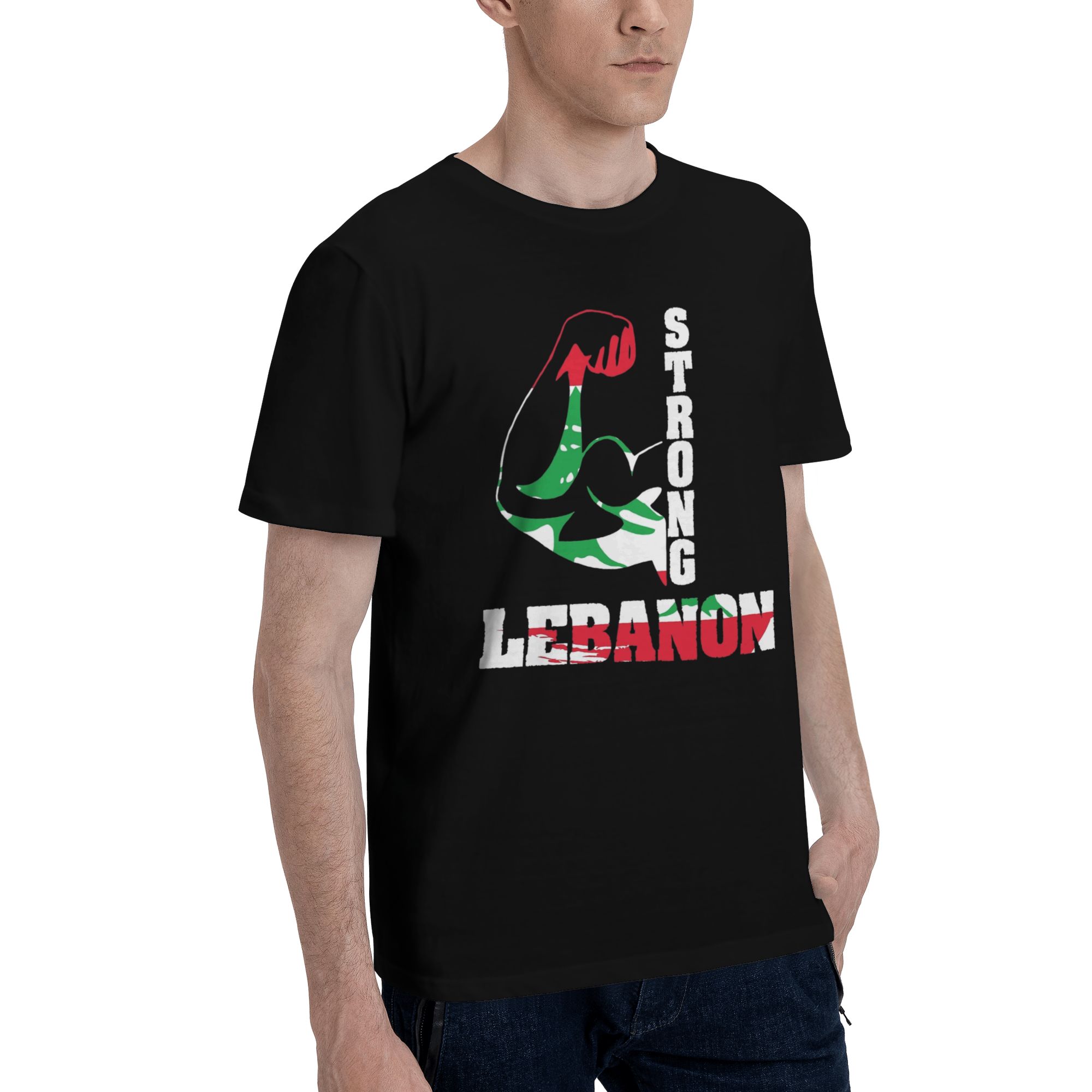 レバノン国旗ハートアクセサリー男性女性 Tシャツコットン T - Women Accessories Lebanon のレビューと価格