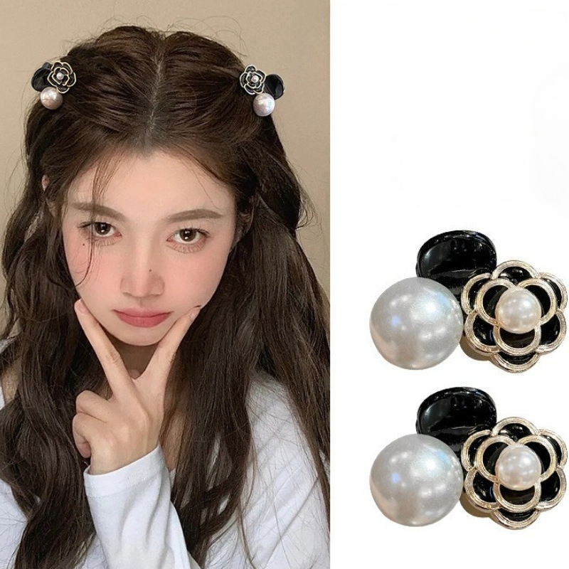 黒白真珠の花小さな髪爪甘いかわいい女の子の髪つかみクリップヘ - Women Accessories Combo Gift のレビューと価格