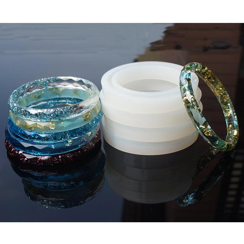 再利用可能なシリコン製ジュエリーモールド 透明レジンバングル - Resin Bangle Bracelet のレビューと価格