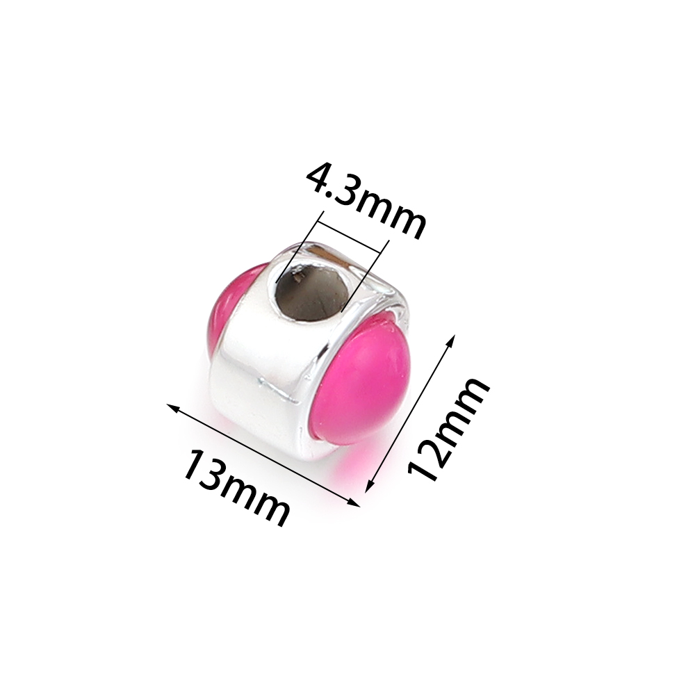10 ピース/ロット模造宝石樹脂ラウンドスペーサーブレスレッ - Resin Bangle Bracelet のレビューと価格