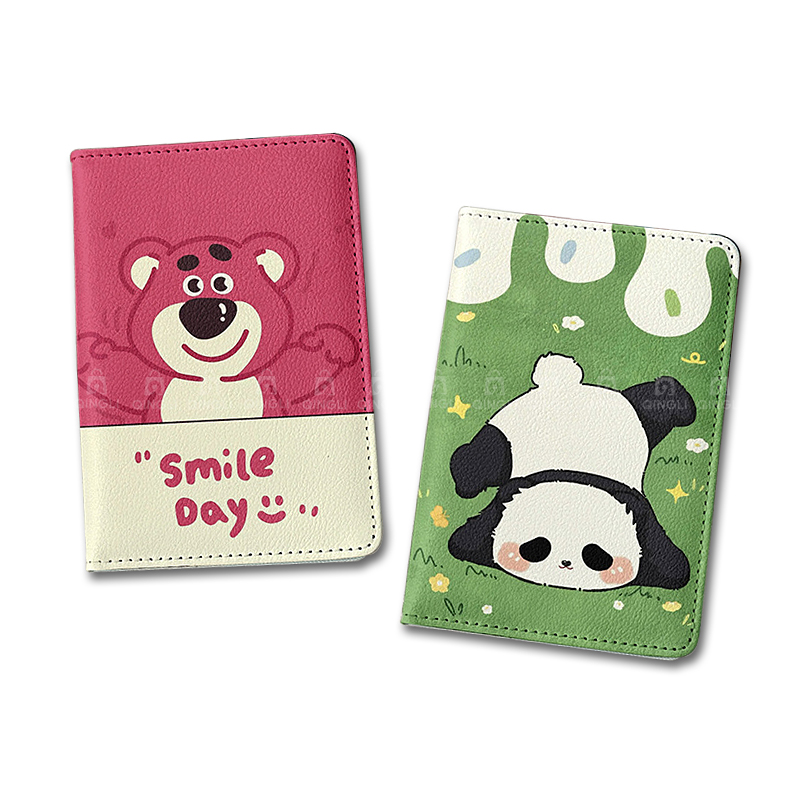 かわいいパンダパスポートカバー少女漫画ピンククマ銀行クレジッ - Women'S Accessories Wallet のレビューと価格
