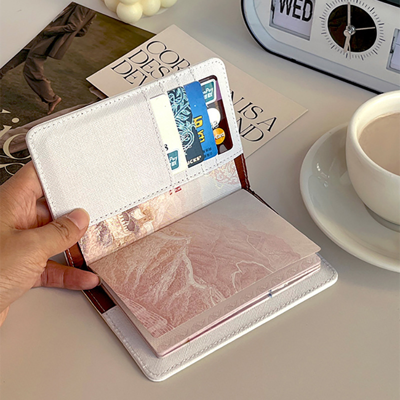 かわいいパンダパスポートカバー少女漫画ピンククマ銀行クレジッ - Women'S Accessories Wallet のレビューと価格