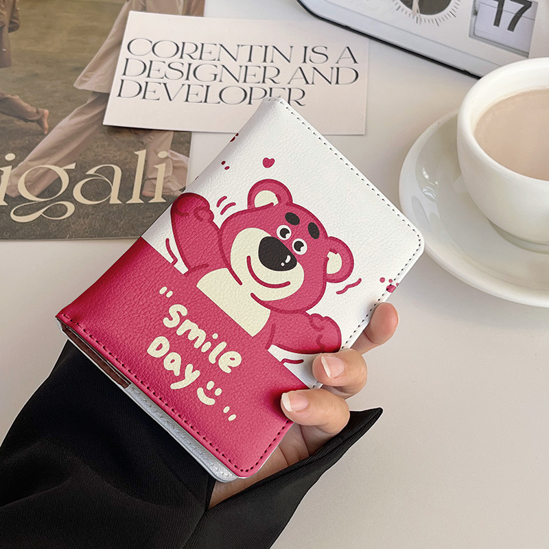 かわいいパンダパスポートカバー少女漫画ピンククマ銀行クレジッ - Women'S Accessories Wallet のレビューと価格