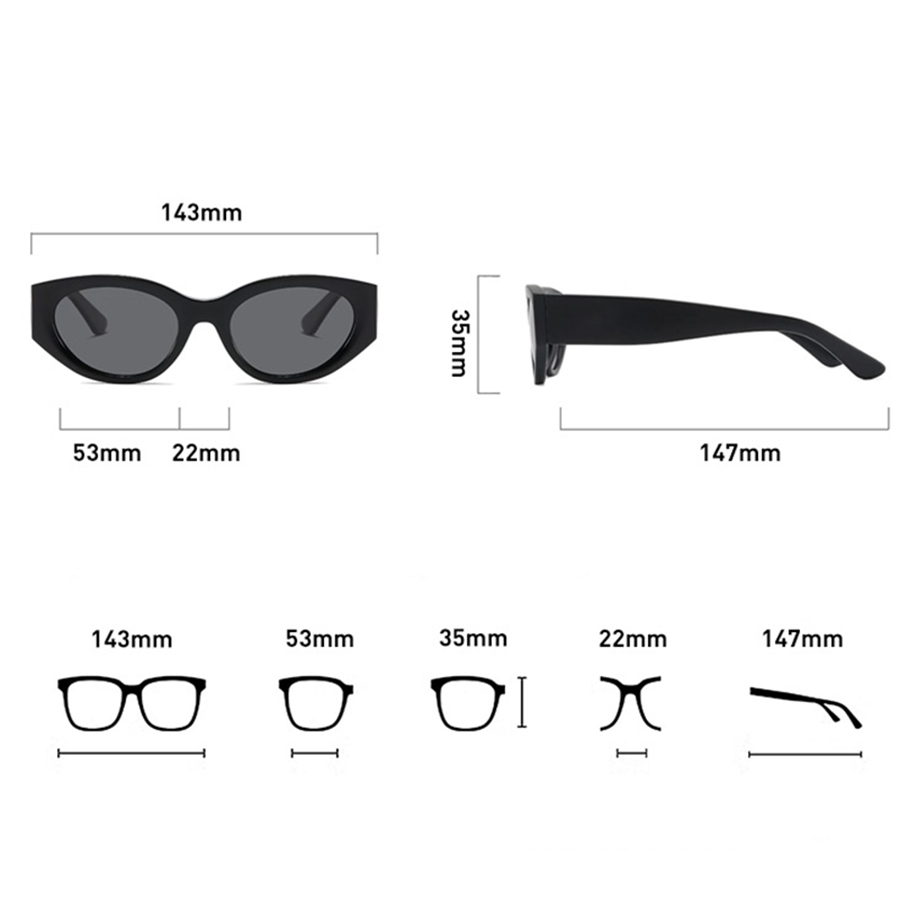 女性男性クラシックキャットアイ偏光サングラス高品質フレーム高 - Women'S Accessories Designer のレビューと価格