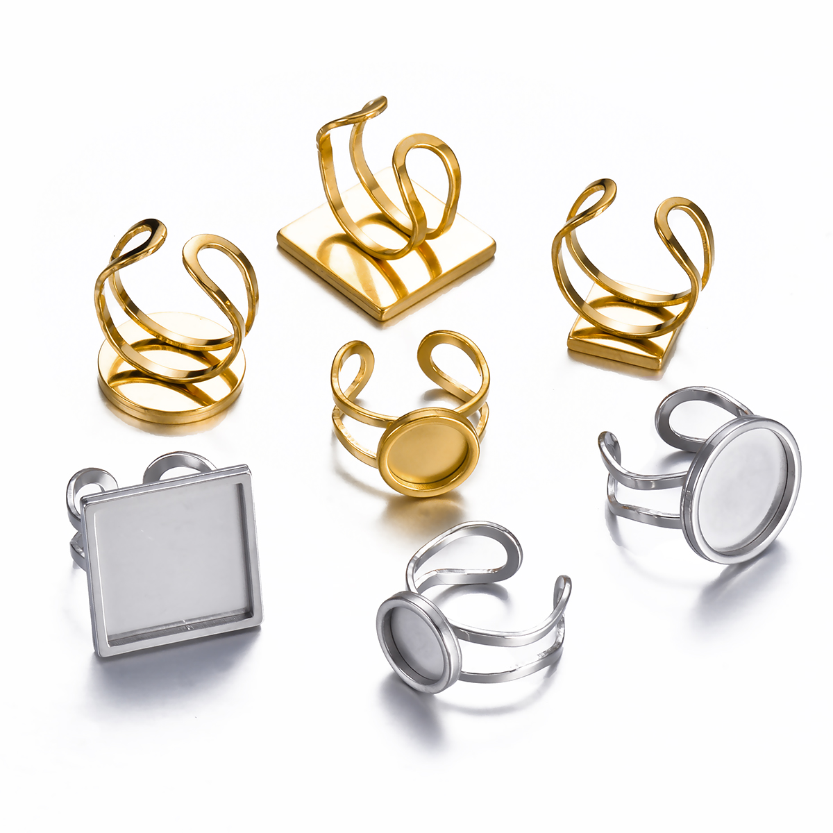 4 個のステンレス鋼の調節可能なリングラウンドスクエアセッテ - Ring Set Adjustable のレビューと価格