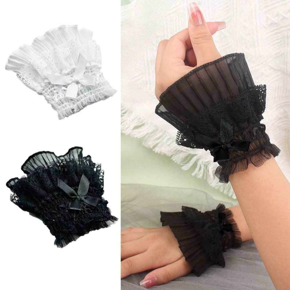 ビクトリア朝風の取り外し可能な袖カフス、快適なレースのフリル - Women'S Victorian Accessories のレビューと価格