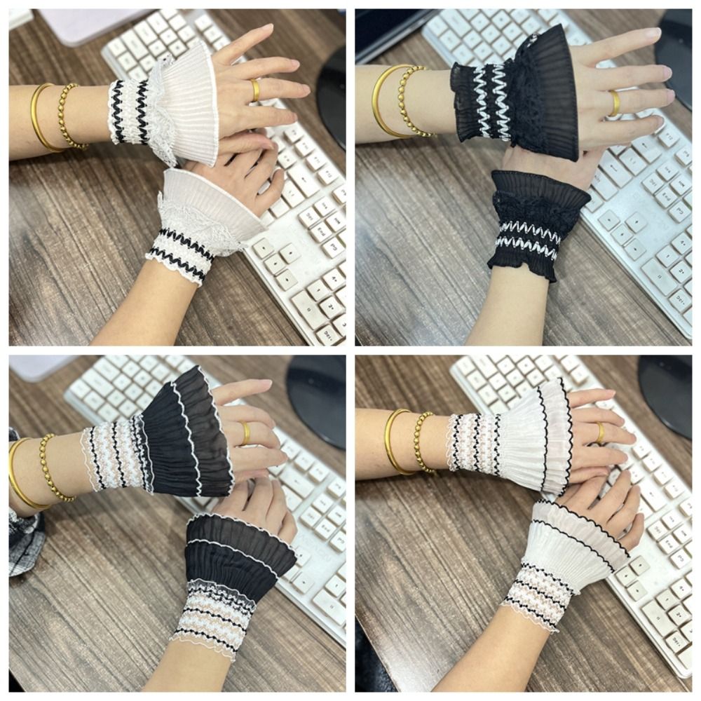 ビクトリア朝風の取り外し可能な袖カフス、快適なレースのフリル - Women'S Victorian Accessories のレビューと価格