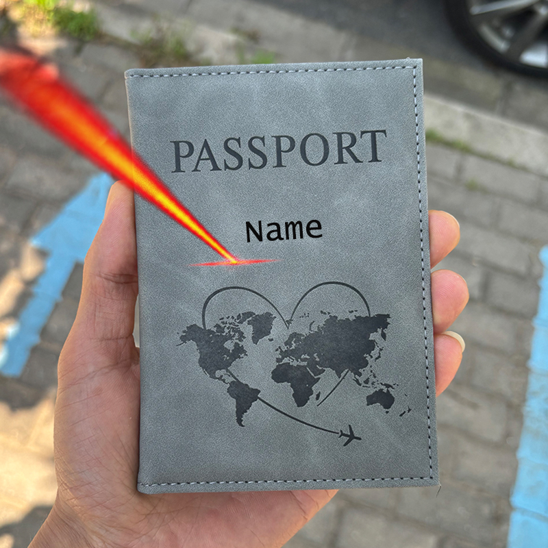 パーソナライズされた名前パスポートホルダー旅行財布刻印レザー - Women'S Accessories Wallet のレビューと価格