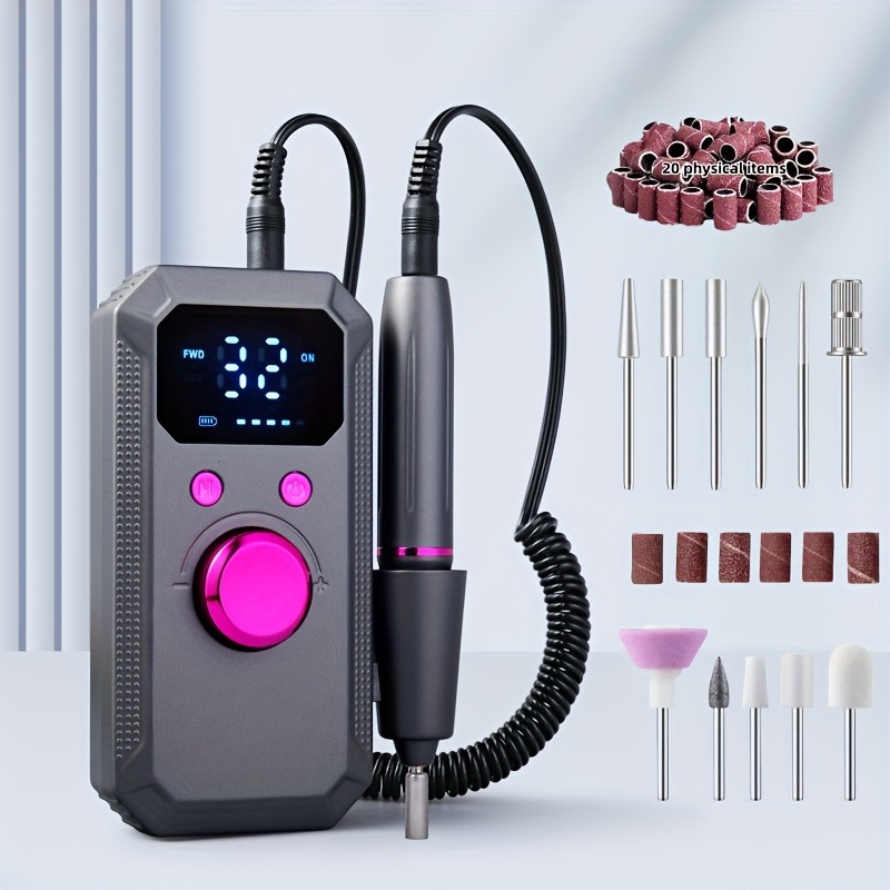 充電式電動ネイルドリルマシン、11種類のネイルドリルビットと - Women Accessories Combo Gift のレビューと価格