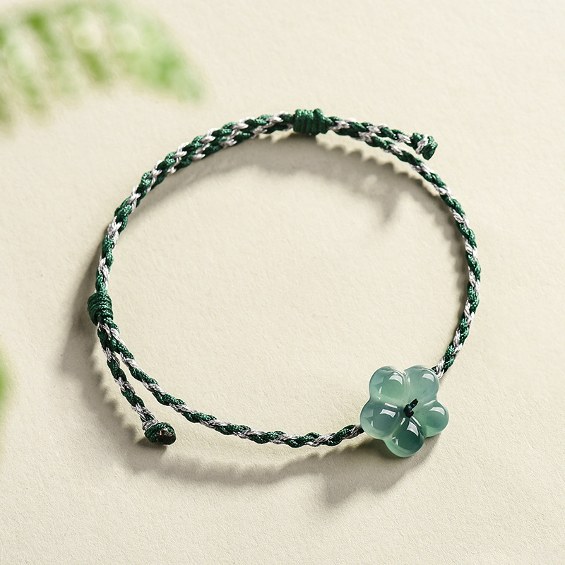 ビルマ翡翠フラワーブレスレット天然翡翠チャームファッションア - Women Accessories To Gift のレビューと価格