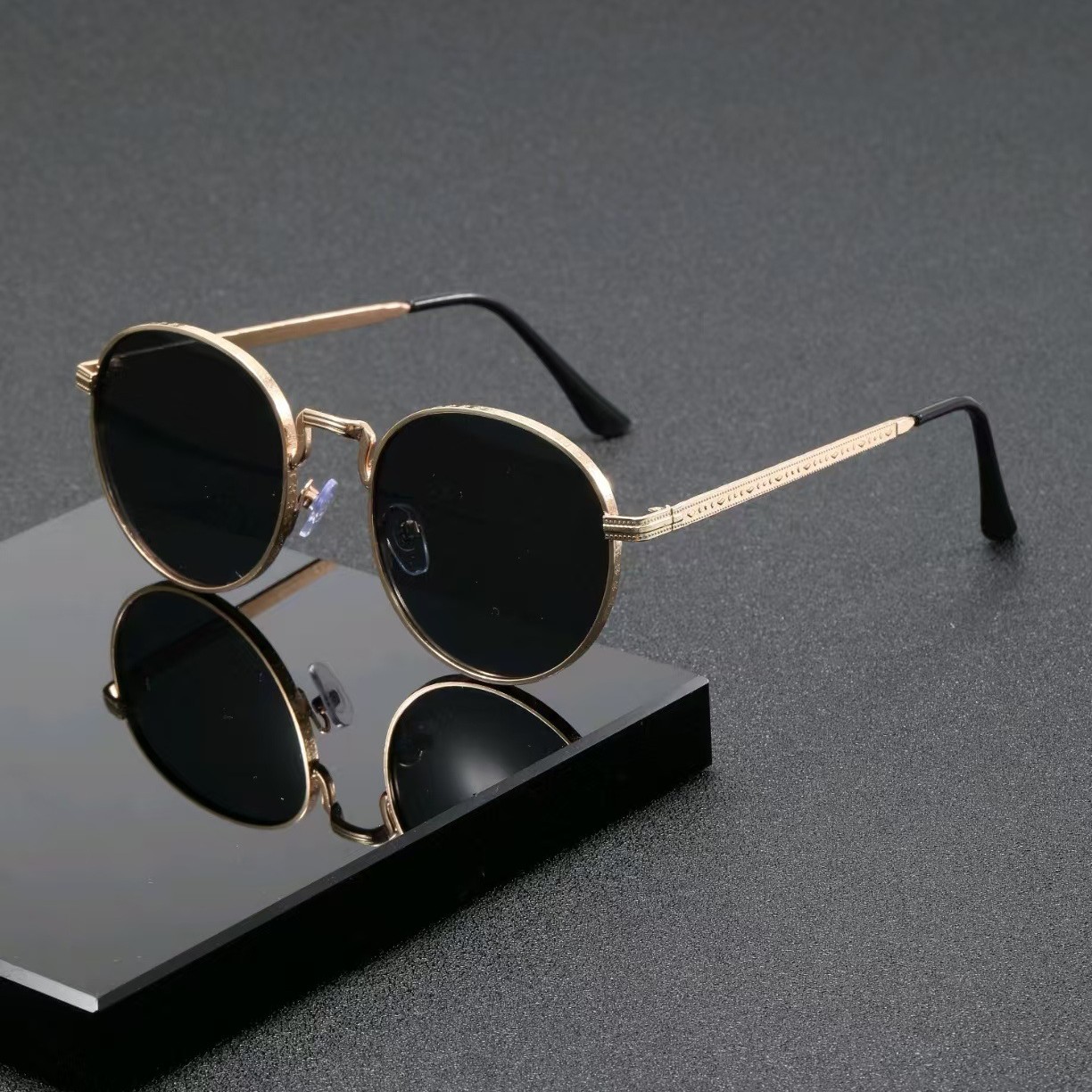ファッションクラシックラウンドサングラス メンズ レディース - Women'S Accessories Designer のレビューと価格