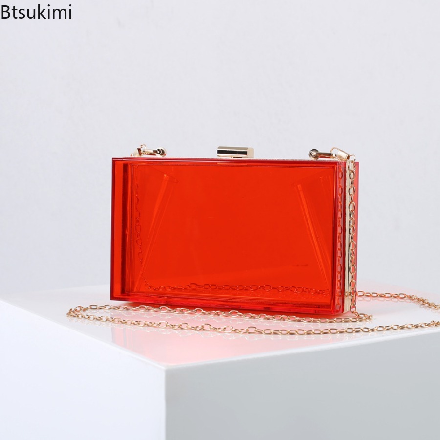 ファッション透明アクリルイブニングクラッチバッグ女性ブティッ - Wallet Chain Bag のレビューと価格