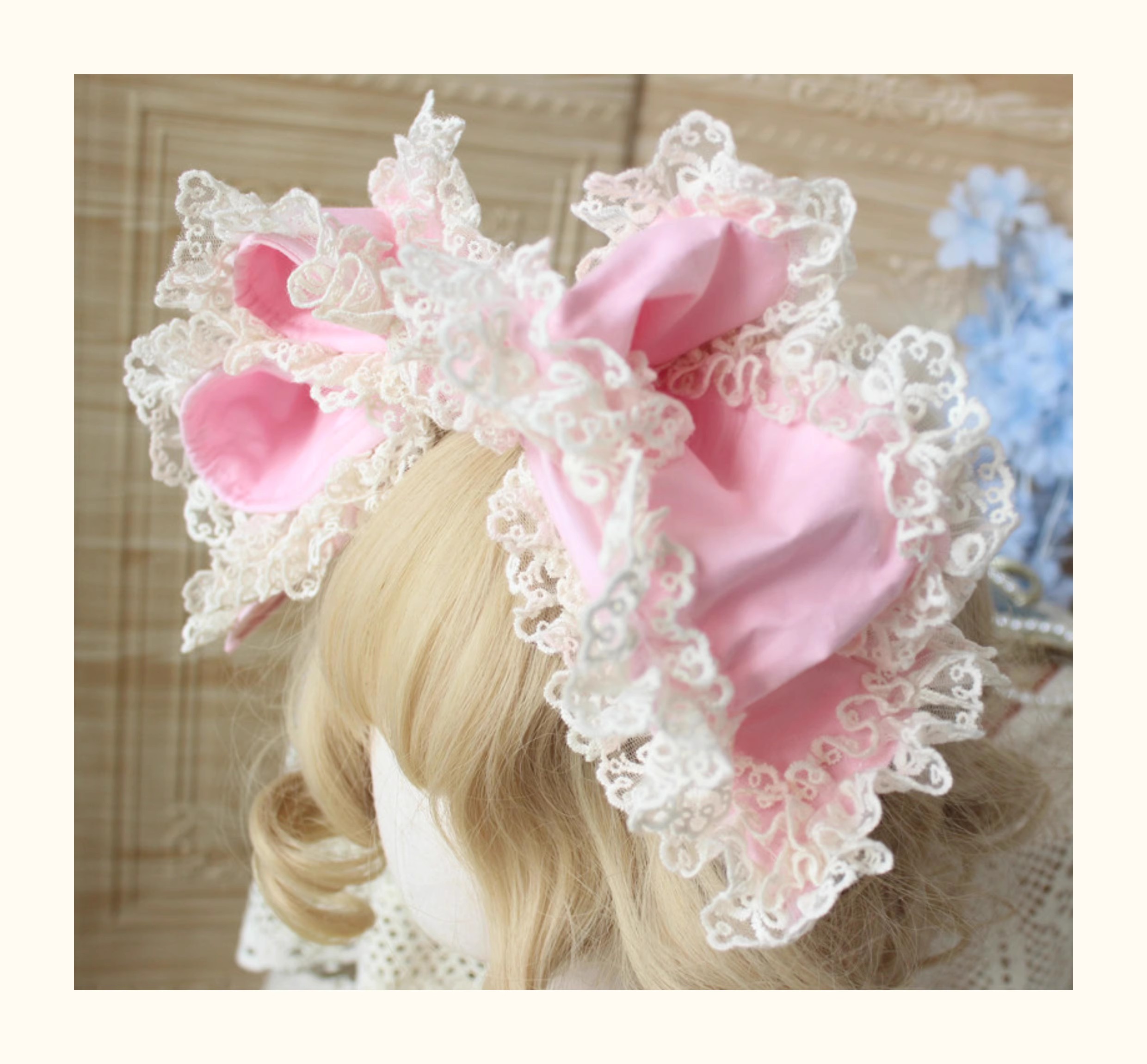 ロリータ素敵なレースヘッドバンドヘアクリップ甘い大きな弓かわ - Women'S Victorian Accessories のレビューと価格