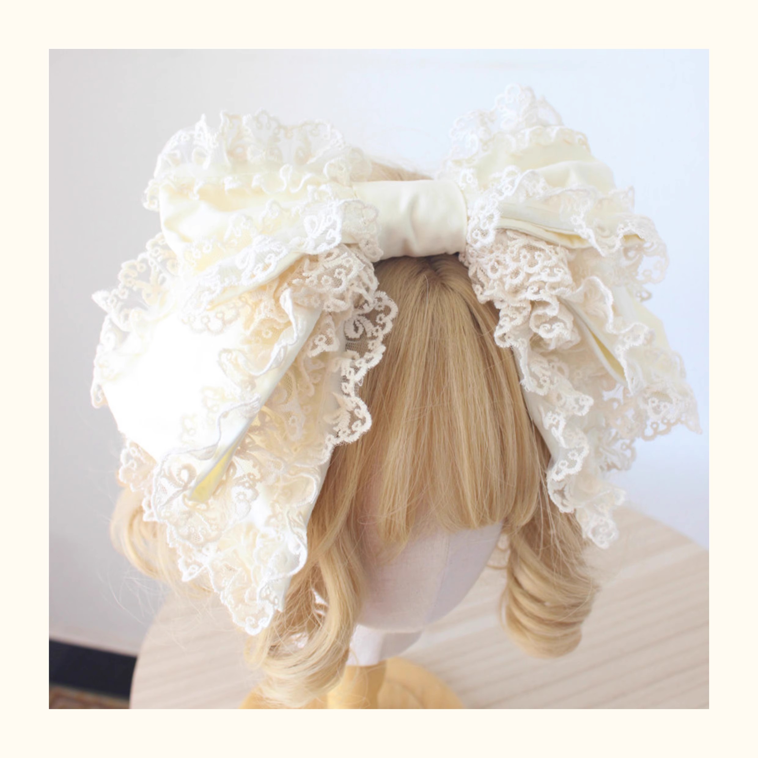 ロリータ素敵なレースヘッドバンドヘアクリップ甘い大きな弓かわ - Women'S Victorian Accessories のレビューと価格