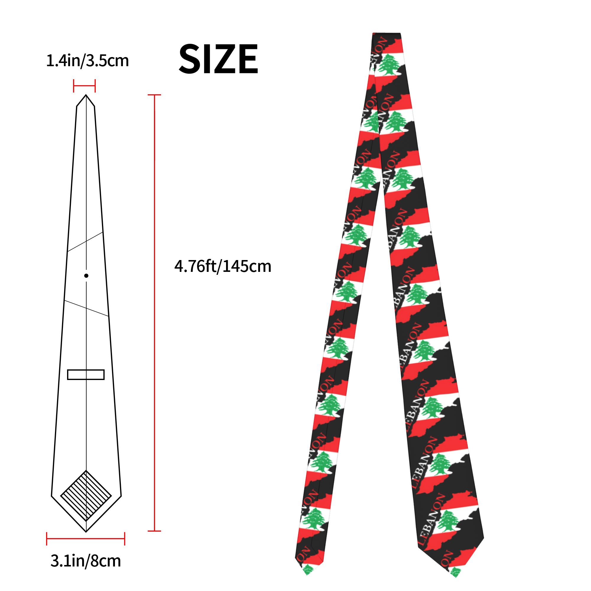レバノン国旗マップネクタイコスプレパーティーネクタイ男性女性 - Women Accessories Lebanon のレビューと価格