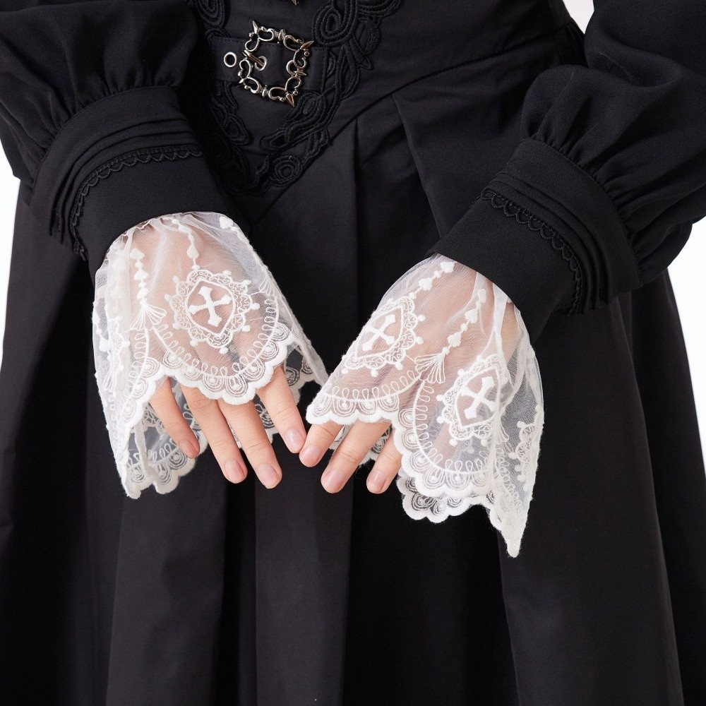 ビクトリア朝スタイルのレースジャボ襟白取り外し可能なフリル付 - Women'S Victorian Accessories のレビューと価格