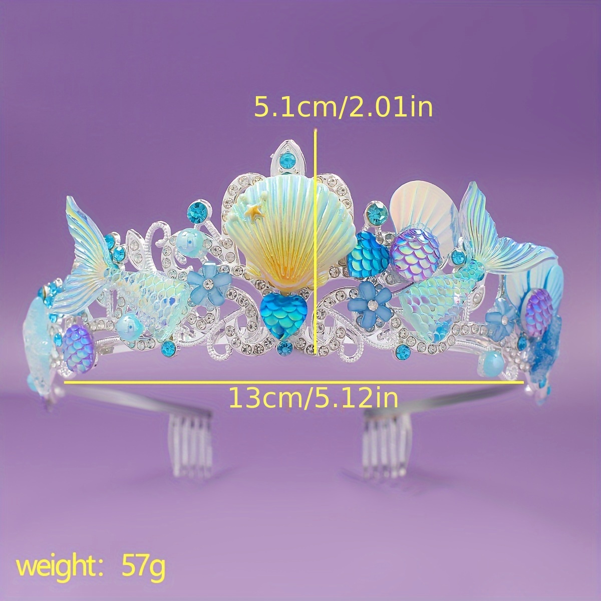 2025年新作 マーメイドヘアコームクラウン オーシャンシリ - Women Accessories Jewelry のレビューと価格