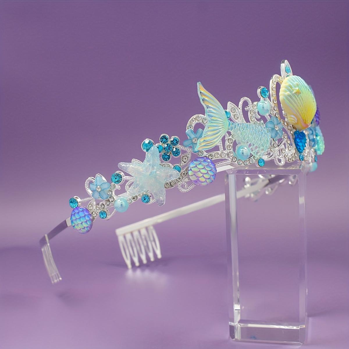 2025年新作 マーメイドヘアコームクラウン オーシャンシリ - Women Accessories Jewelry のレビューと価格