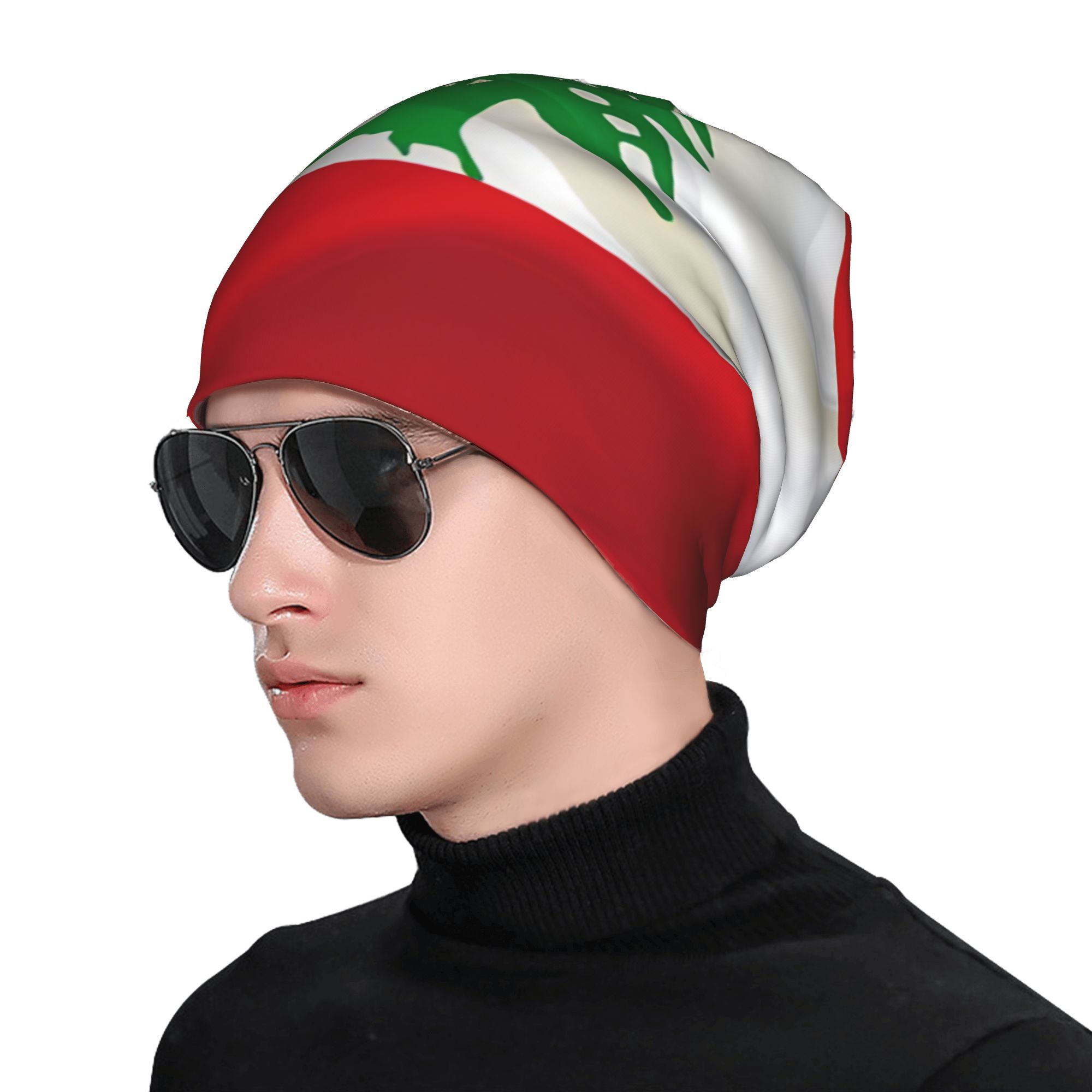 レバノン国旗柄マスクビーニーハット ボンネットハット 男女兼 - Women Accessories Lebanon のレビューと価格